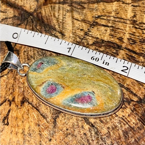 Ruby Fuchsite Pendant 2” - Picture 4 of 14